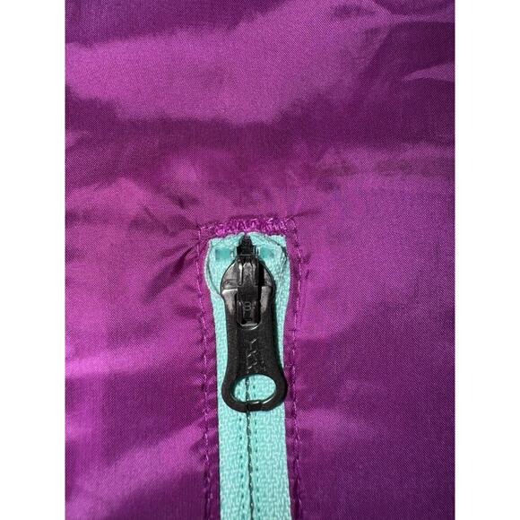 The North Face Full Zip Fleece Explorer Jacket Girls L 14/16 Purple Black READ - Picture 12 of 15